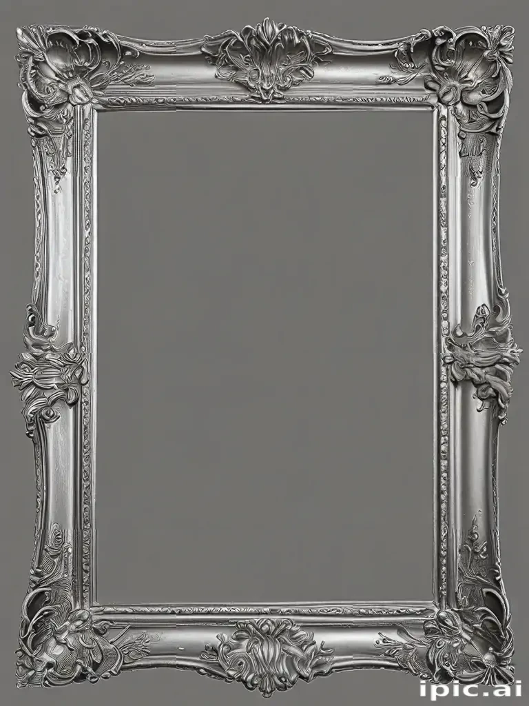 silver frame png