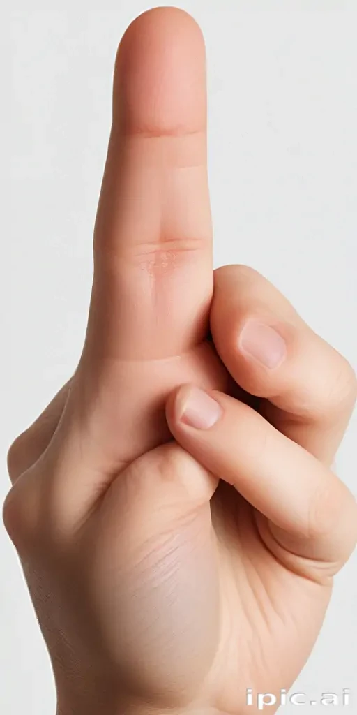 middle finger transparent