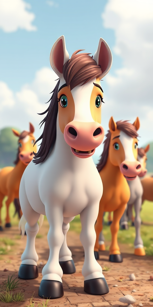 cartoon horses