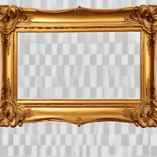 rectangle golden frame png