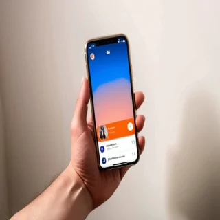 holding a phone