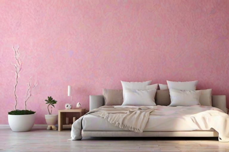 pink wall paper