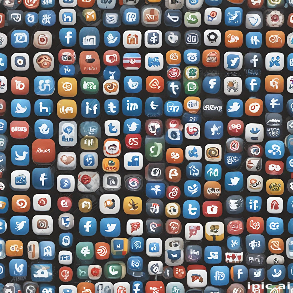A Colorful Collection of Social Media Icons Representing Digital ...
