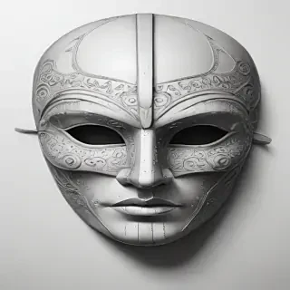 drawing of a mask