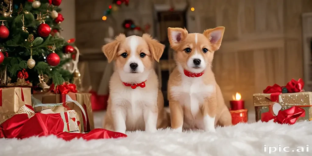 christmas dogs wallpaper