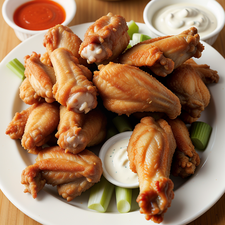 calories in air fried chicken wings