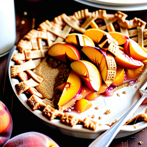 peach pie with graham cracker crust
