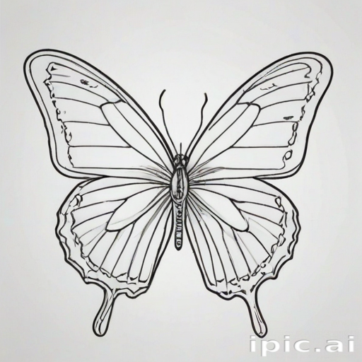 outline drawing of a butterfly