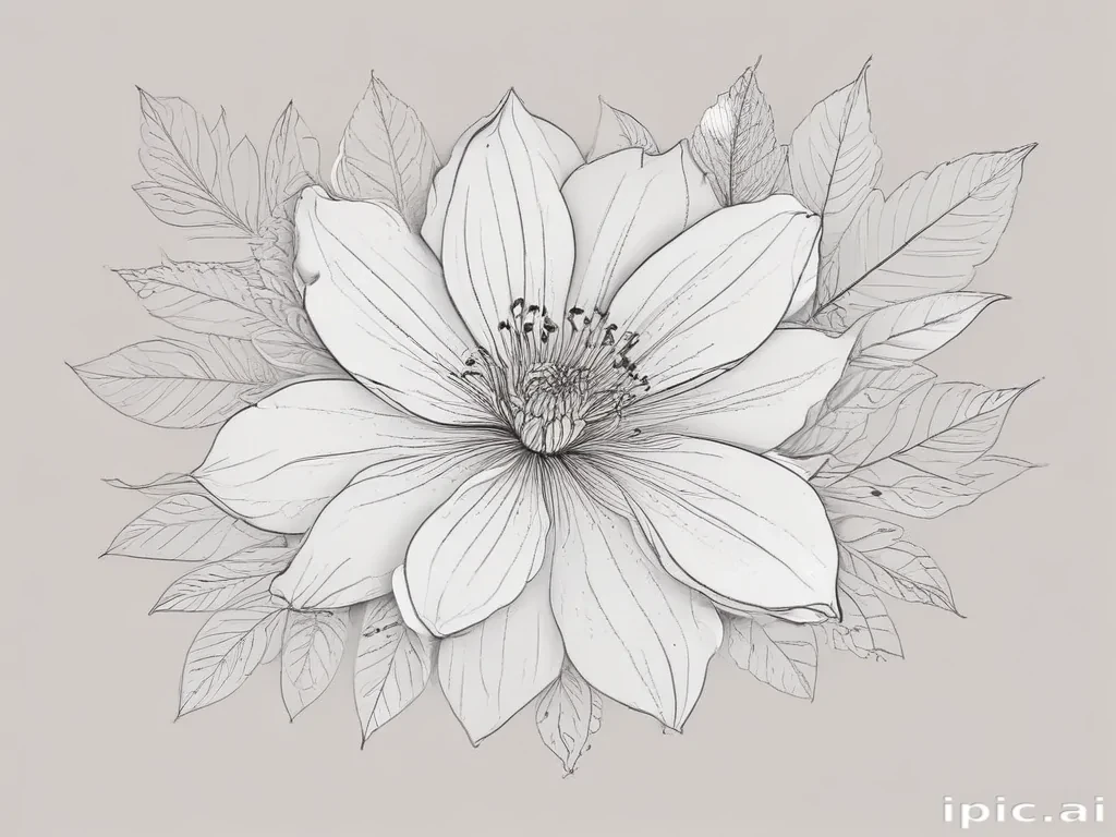 floral line art