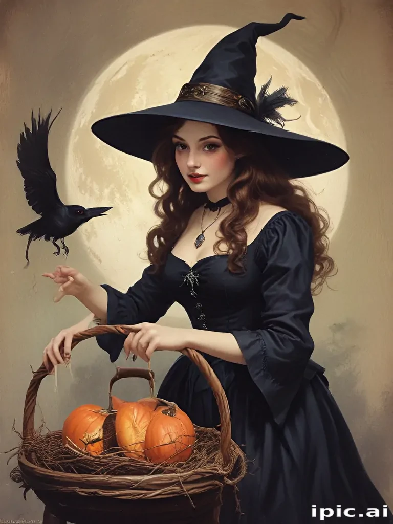 vintage witch art