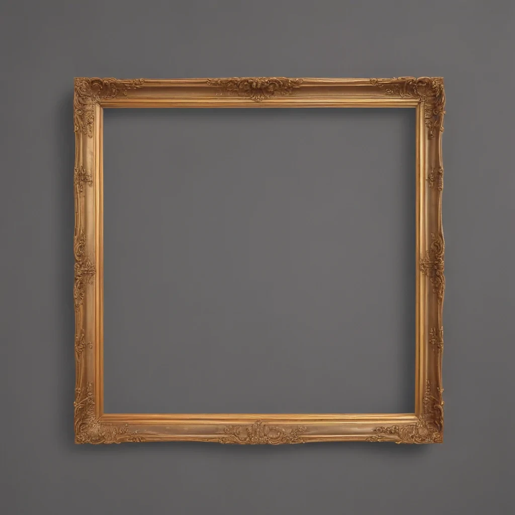 rectangle golden frame png