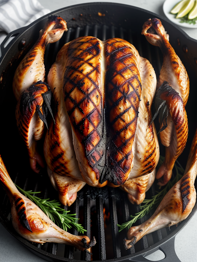 grill a whole chicken on charcoal