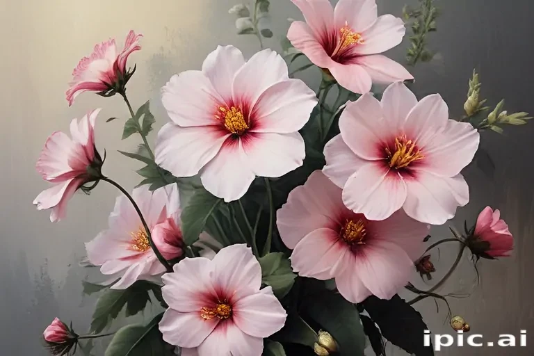 aesthetic flower painting