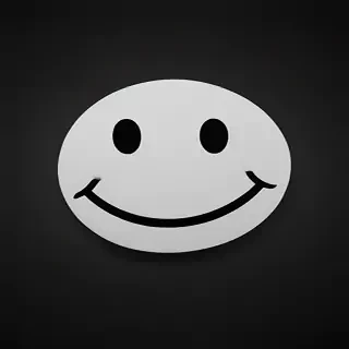white smiley face black background