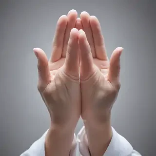 transparent prayer hands