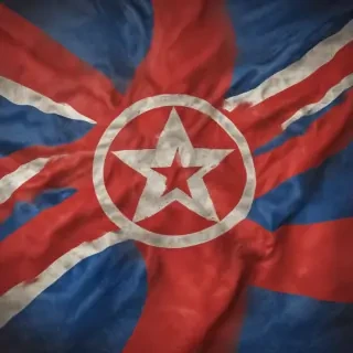 north korea flag