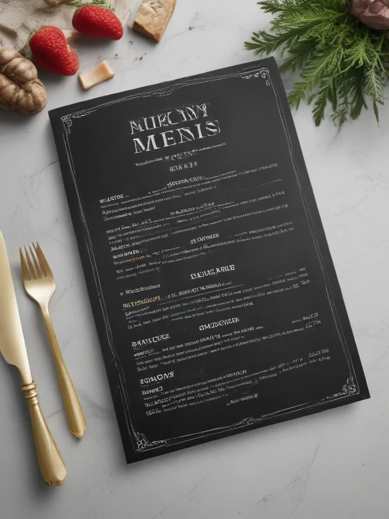 menu mockup free