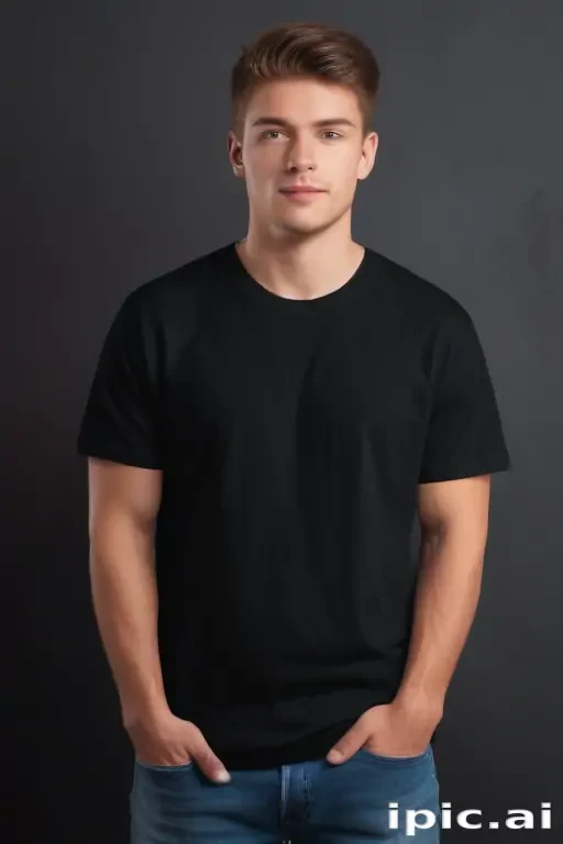 black tee shirt mockup