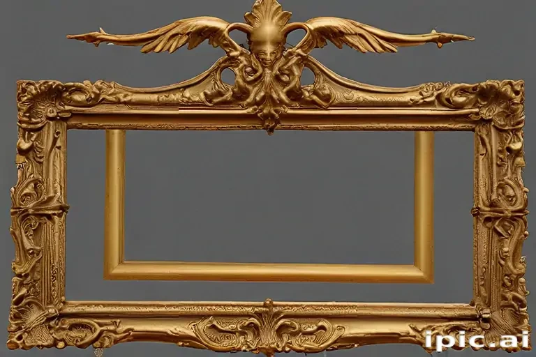 golden frame png transparent