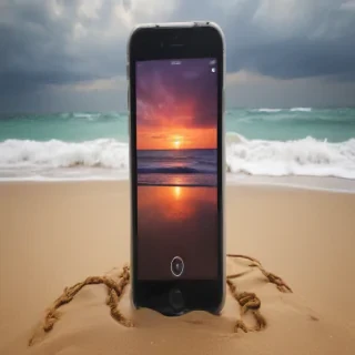 iphone beach