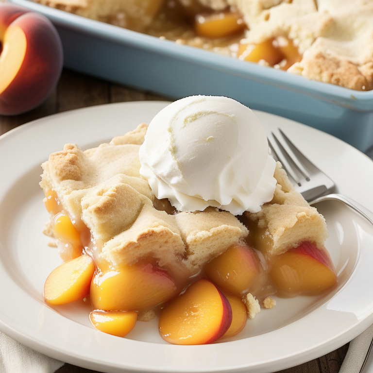 easy recipe for peach cobbler with cake mix