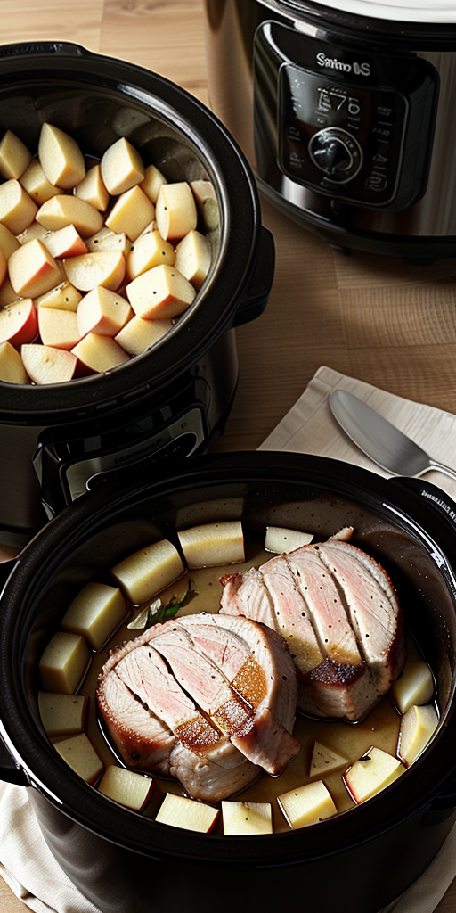 slow cooker apples and pork chops
