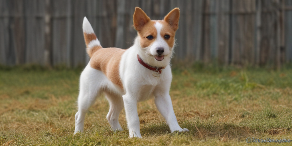 A Playful Puppy Enjoying a Sunny Day in the Grass Outdoors.
