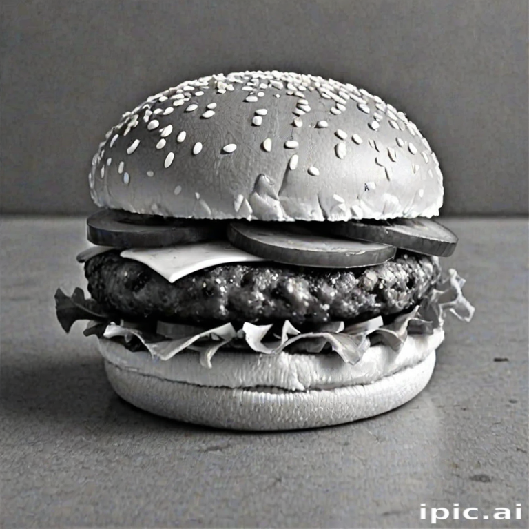 burger clipart black and white