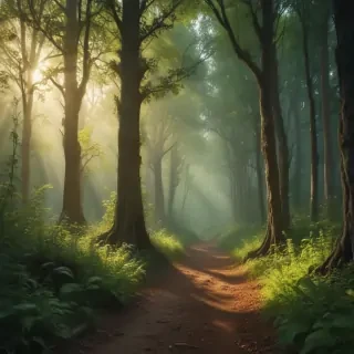 beautiful magical forest background