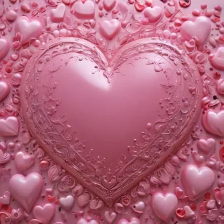 pink hearts aesthetic