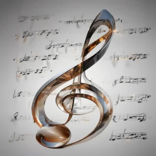 transparent music notes