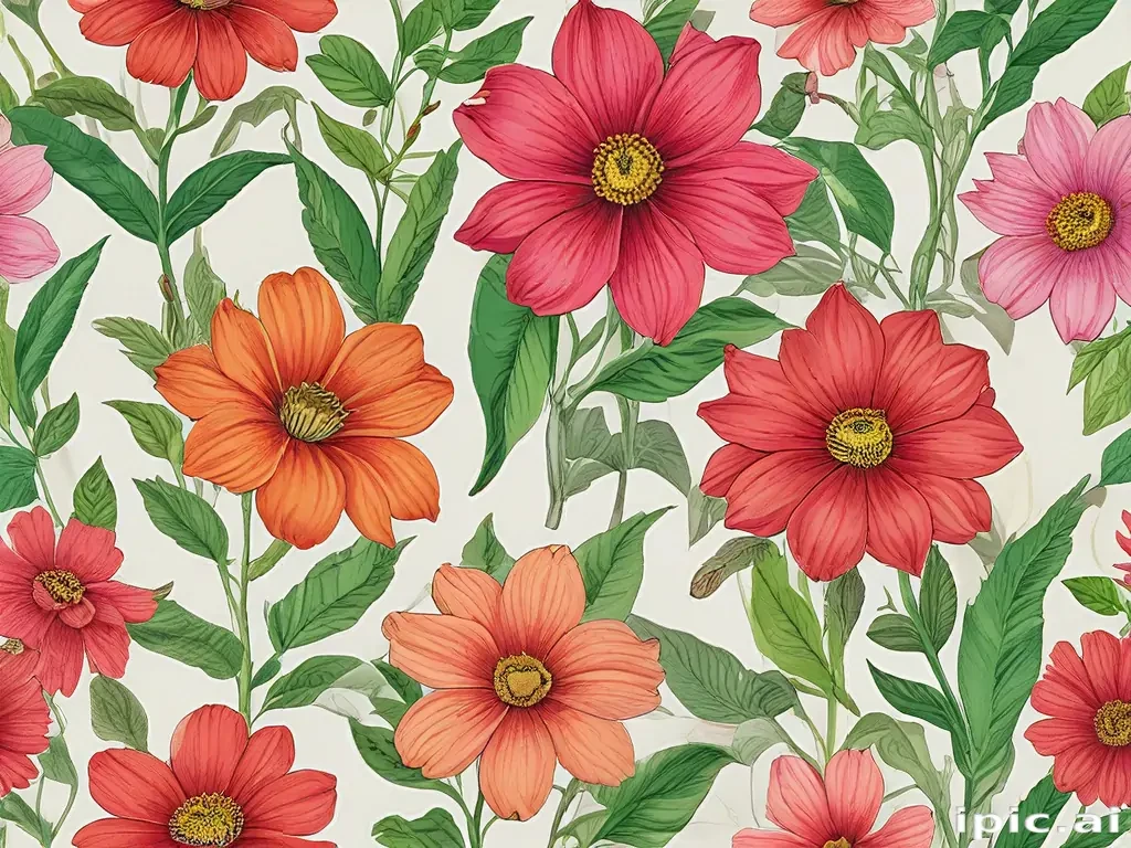 flower color drawings