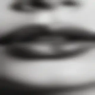 lips clipart black and white
