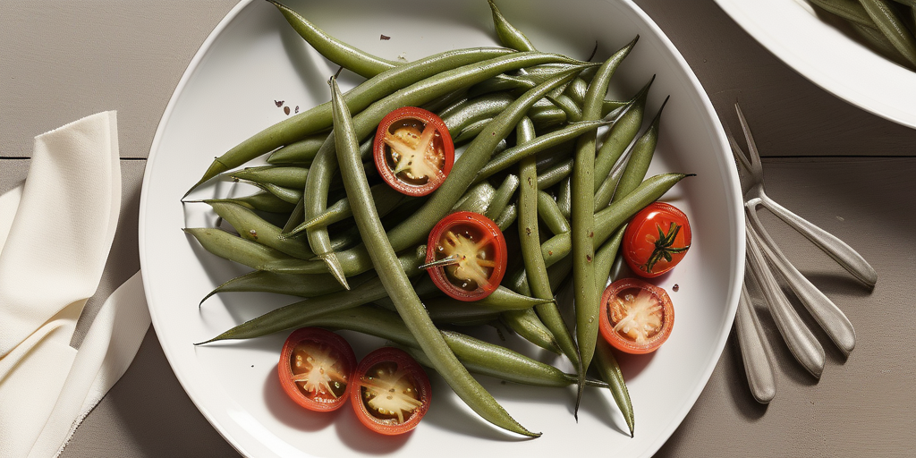 roasted green beans and tomatoes