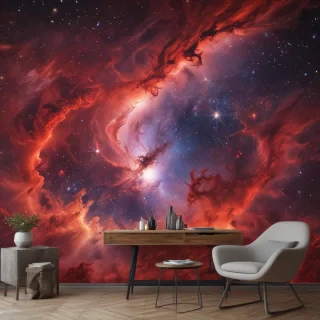 galaxy red wallpaper