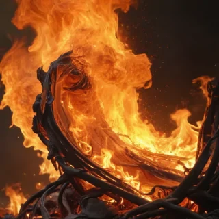 background on fire