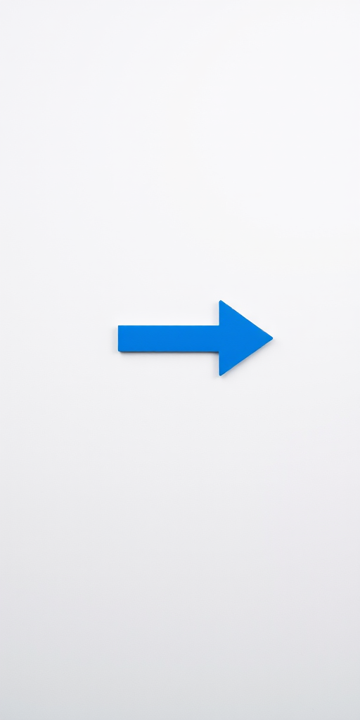 Create a high-resolution image of a blue right arrow pointing to the right, captured with a DSLR camera at f/8 aperture, 1/200 shutter speed, ISO 100, in a clean studio setting, focusing on clarity and sharp detail.