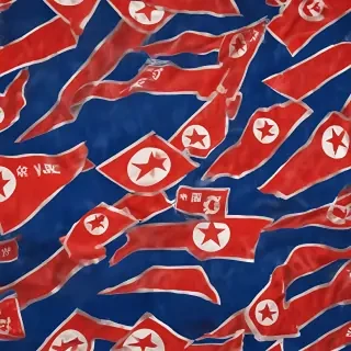 north korea flag