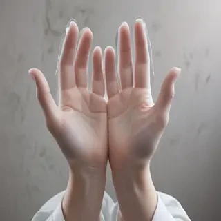 transparent prayer hands