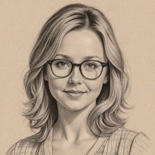 Bewitching Beverley Mitchell, pencil sketch, portrait of Splendid woman 1974s in glasses, hair style beatnik, outline, clear lines, fine lines, 8k