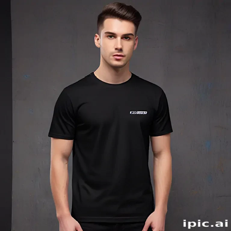 mockup tshirt black