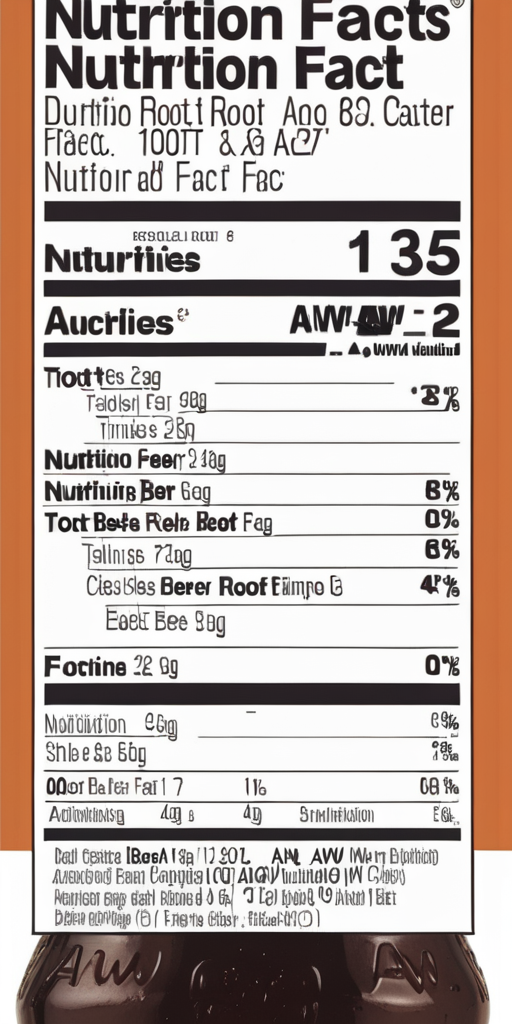 a&w root beer nutrition facts