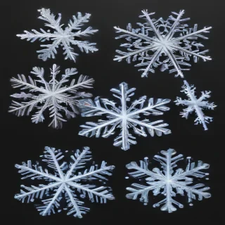 transparent snowflakes