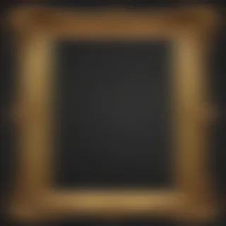 rectangle gold frame png