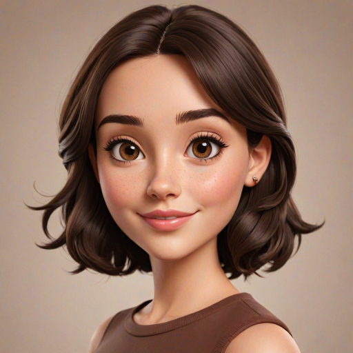 brunette cartoon character