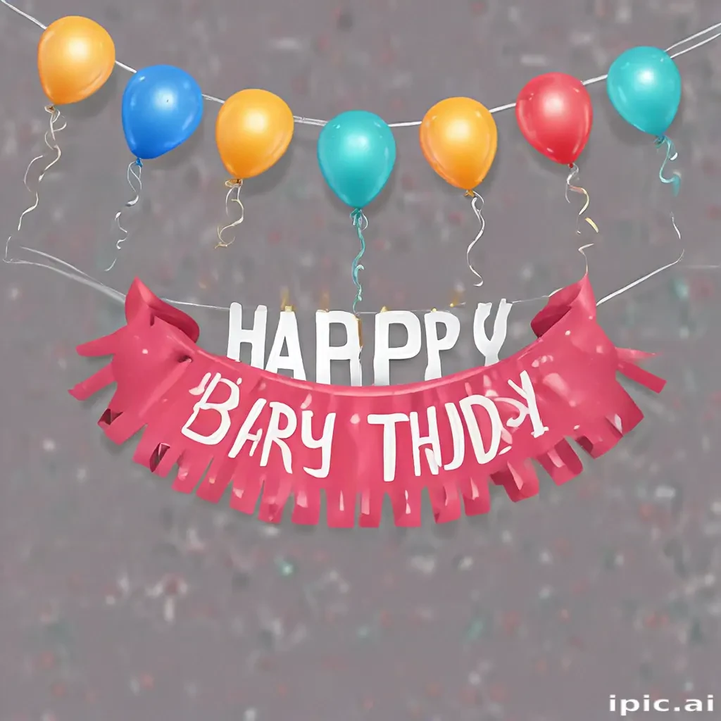 happy birthday banner png