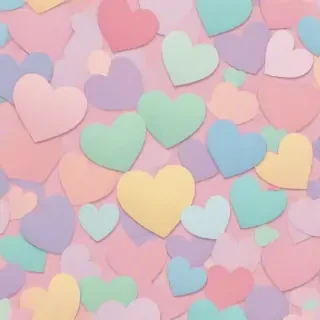 pastel heart wallpaper