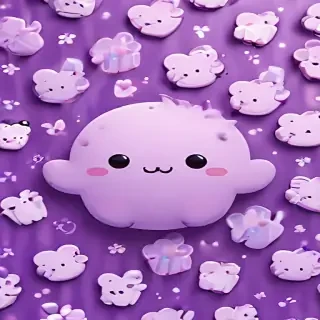 kawaii purple wallpaper