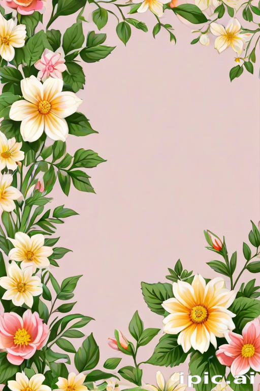 free flower border clipart