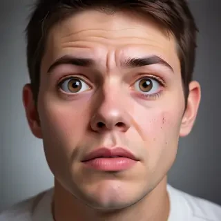 frustrated face
